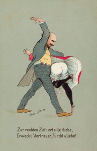 Man Smacking Girl on the Bottom