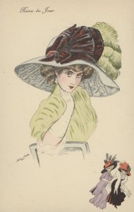 Reine du Jour, Pretty Girl with Large Hat by Xavier Sager
