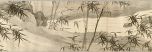 Bamboo-Covered Stream in Spring Rain