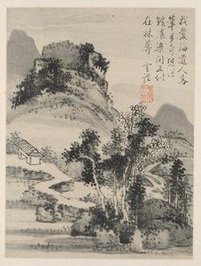 Album of Seasonal Landscapes, Leaf D previous leaf 2 by Xiao Yuncong