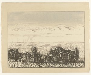 War Landscape by Yamagishi Kazue (signed by artist)