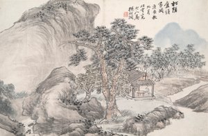 Reading at the Secluded Pine Studio by Yang Borun