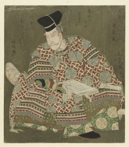 A Seated Warrior by Yashima Gakutei