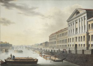 View of the Fontanka River from the Izmailovsky Bridge, 1820-1823 by Yermolai Ivanovich Yesakov
