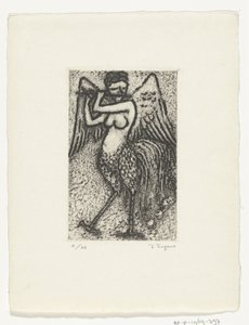 Siren Playing a Flute by Yo Sugano (signed by artist)