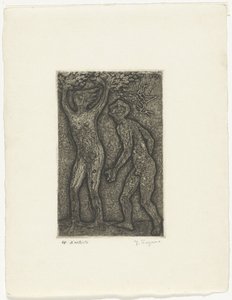 Man and Woman in Gray by Yo Sugano (signed by artist)
