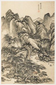 Pure Gathering in a Spring, from an album of 12 leaves by Yongxi Jin