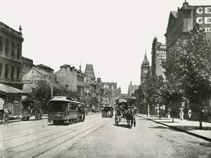 Collins Street, Looking West from Russell Street, Melbourne, Australia, 1895 by York and Son
