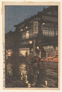 Kagurazaka Street after a Night Rain by Yoshida Hiroshi