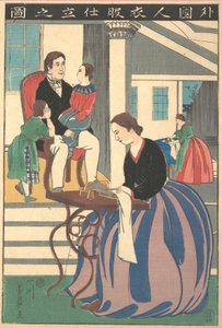 Picture of a Foreigner Making Clothes