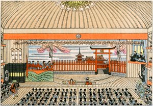 Traditional Japanese theater: the stage of Kaboukiza, Tokyo