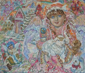 Angel with Lamb of God by Yumi Sugai