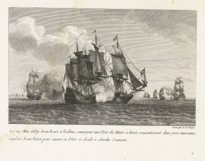 Jan Bart Attacks Two English Ships, 1689