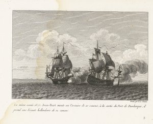 Jan Bart Captures a Dutch Frigate near Dunkirk, 1675 by Yves Marie Le Gouaz