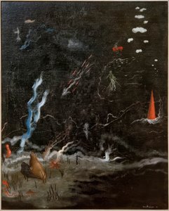 The Storm (Black Landscape) by Yves Tanguy
