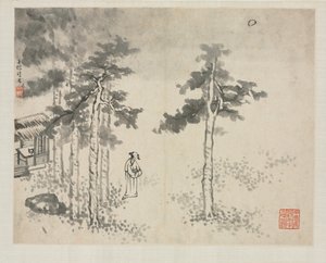 Landscape Album in Various Styles: Shibiao Waiting for the Moon