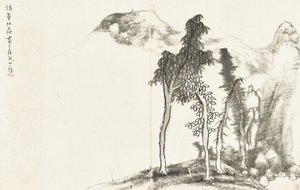 Landscapes and Flowers, Album of Six Leaves by Zhu da Bada Shanren