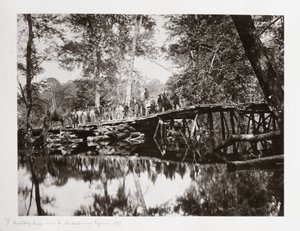 A Military Bridge Over the Chickahominy, Virginia, USA, c. 1862 by Ferdinand Georg Waldmuller