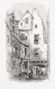 An old close, Canongate, Edinburgh, Scotland by . .