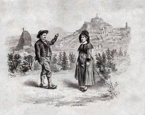 Auvergnats Dancing the Stuffing at Puy en Velay, France. circa 1900 by . .