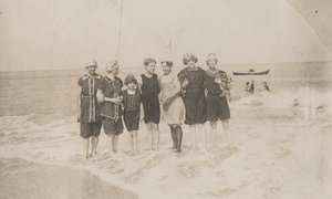 Bathing Party, Houlgate, September 1911 by Hippolyte Lalaise Devéria