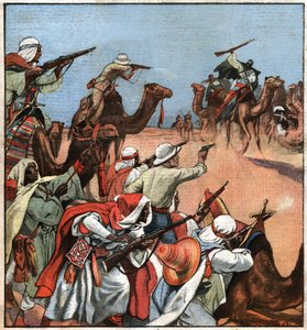 Colonial French Convoy in the Maghreb by Ferdinand Georg Waldmuller