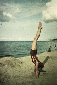 Eva Doing a Handstand, c. 1920s