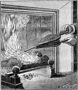 Fire in a Chimney: A Bellows Fans the Flame