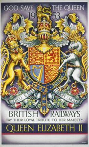 God Save the Queen, BR poster by Ferdinand Georg Waldmuller
