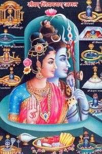 Hindu God Shiva and Goddess Parvathi