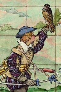Interior View, Tile Panel, Painter Furcy Ernest Tondeur, Executor Boch Frères La Louvière, Second Panel, Detail