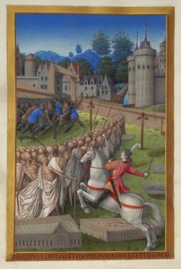 Les Très Riches Heures du Duc de Berry, Folio 90v - The Horseman of Death by Unbekannt 2321