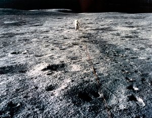 Apollo 14 Astronaut Edgar Mitchell on the Moon by Frederick (attr. to) Barnard
