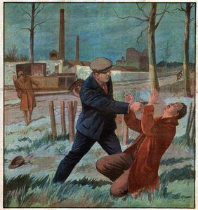 Murder of a Taxi Driver by Ferdinand Georg Waldmuller