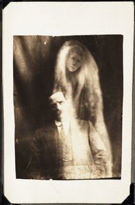 Paranormal Phenomenon: Portrait of a Man and the Spirit of His Wife Appearing Behind Him by Frederick (attr. to) Barnard