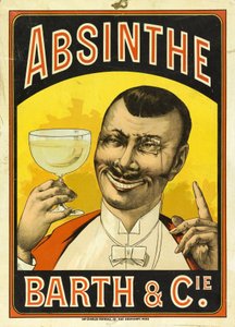 Advertisement for Barth & Cie Absinthe, Chalon-sur-Saône, c. 1890 by Frederick (attr. to) Barnard