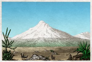 The Chimborazo Volcano from the Plateau of Tapia, Ecuador by . .