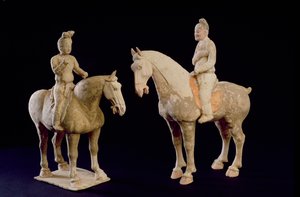 Two Riders, Chinese, Tang dynasty (618-906) by Hippolyte Lalaise Devéria
