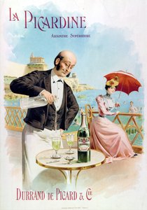 A Waiter Preparing a Glass of Absinthe by Frederick (attr. to) Barnard