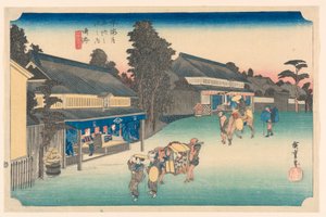 Narumi, A Place Famous for Its Cloth, in The Fifty-Three Stations of the Tokaido Road
