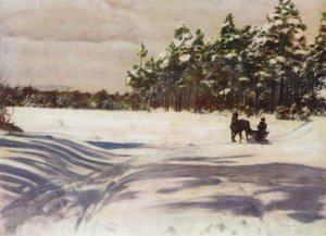 A Winter Scene in Latvia