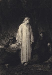 Jesus and the Sleeping Disciples by after Albert Robida