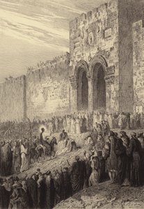 Jesus Entering Jerusalem by after Albert Robida