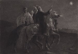The Wise Men from the East by after Albert Robida