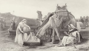 Rebekah and Eliezer by after Alexandre Cabanel