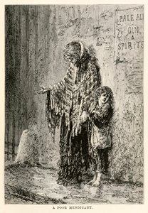 A poor mendicant, from Around the World in Eighty Days by Jules Verne