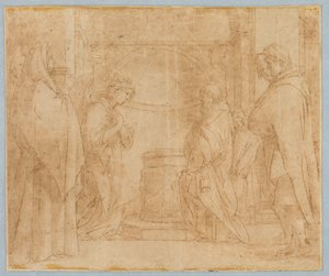 Copy after Annunciation of the Angel to Zechariah by after Andrea del Sarto