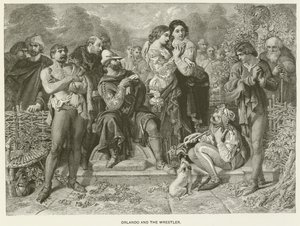 Orlando and the Wrestler by after Daniel Maclise