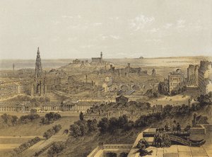 View of Edinburgh from the Castle by after David Roberts