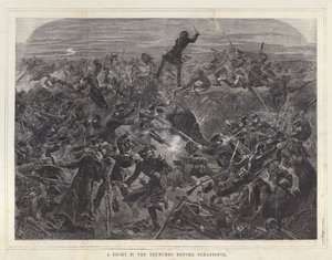 A Fight in the Trenches before Sebastopol by after Edmond Morin